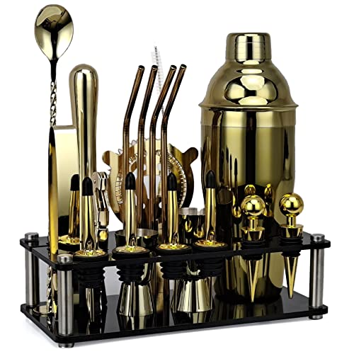 Kit de bartender 20 piezas coctelera acero inoxidable