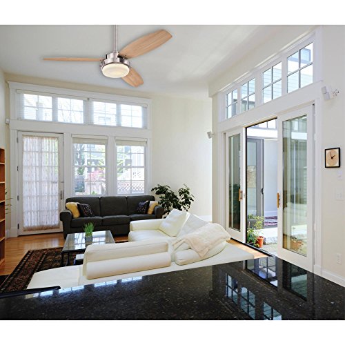 Image of Westinghouse 7209000 Alloy LED Ceiling Fan with Light, 52-Inch, Brushed Nickel