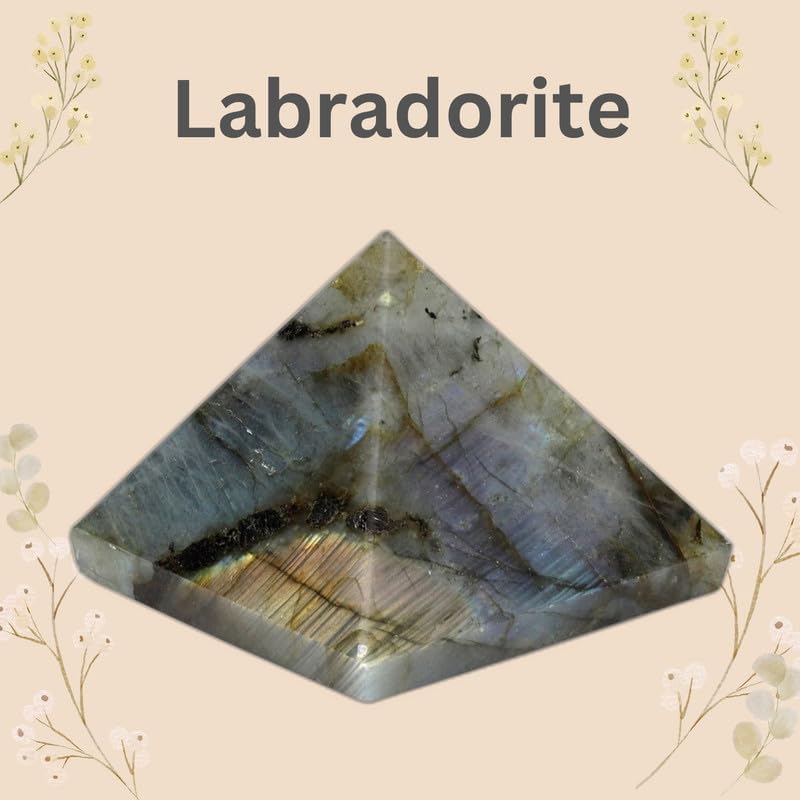 Natural Labradorite Pyramid Stone 1 INCHE (1 Pcs