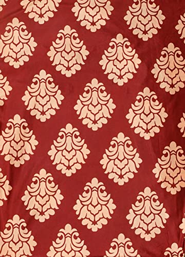 Image of Woah Washing Semi Automatic Washing Machine Cover Suitable for 5 Kg to 8 Kg Maroon Embroider