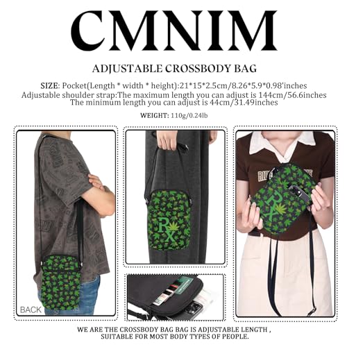 CMNIM RX&Weed Gifts Pharmacy Tech Crossbody Purse Medical Marijuana Gifts Pharmacist Rx Shoulder Bag for Thank You Gifts2