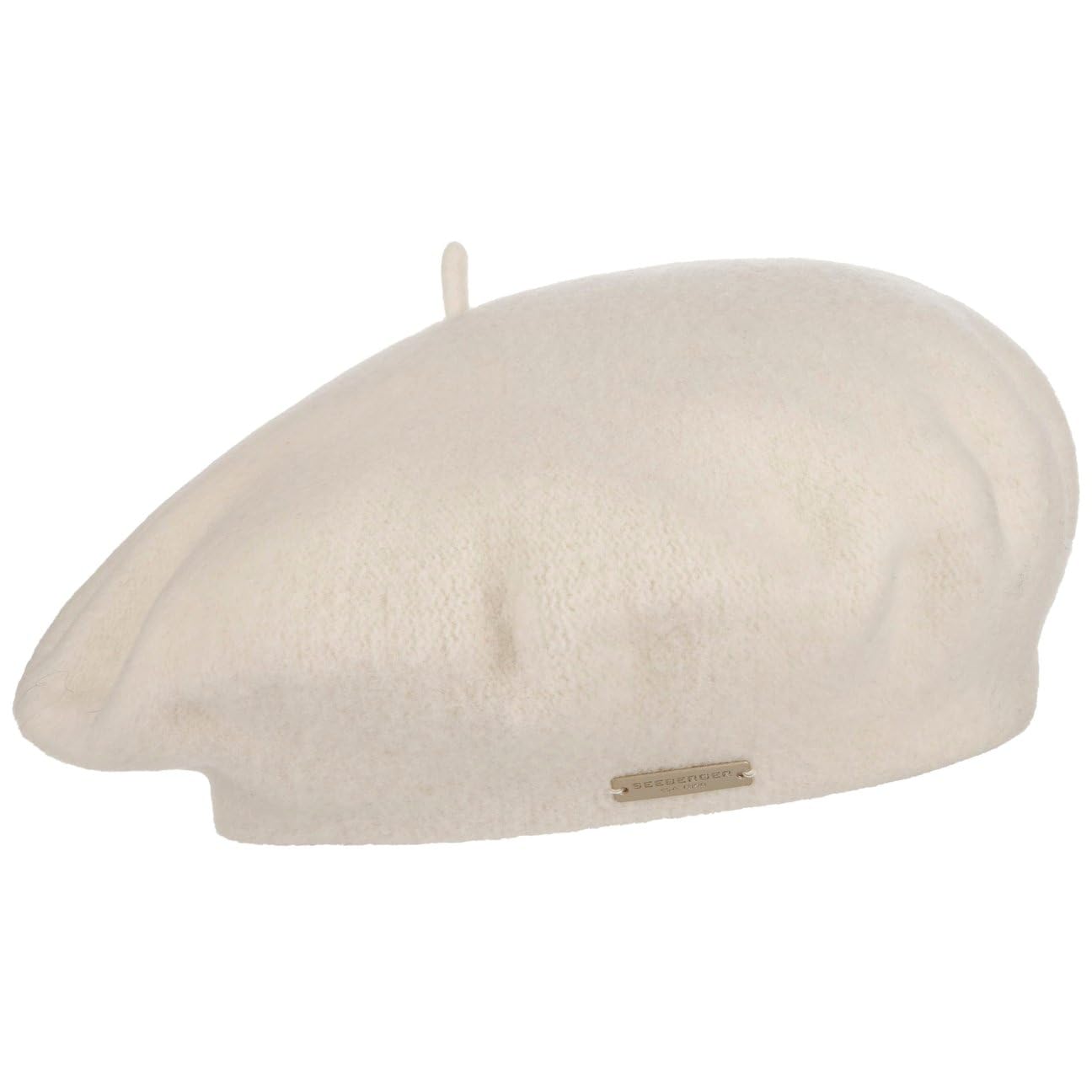Seeberger Virgin Wool Beret for Women Winter Cap (One Size - Cream White)