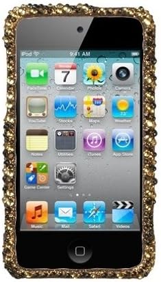 MYBAT Unique Diamante Protective Case for iPod touch 4 (Tiger Skin - Camel/Brown)