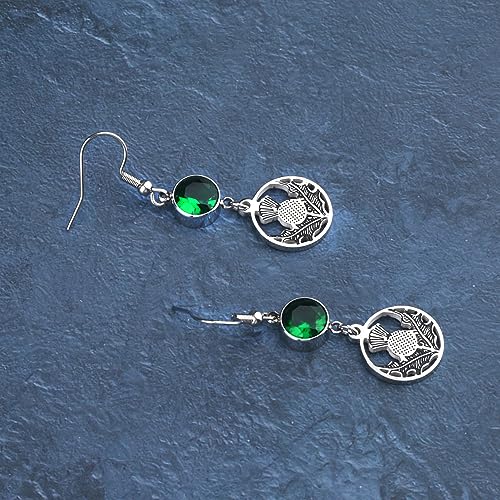 Outlander Inspired Scotland Thistle Dangle Earrings - Flower Jewelry Gift for Fans3