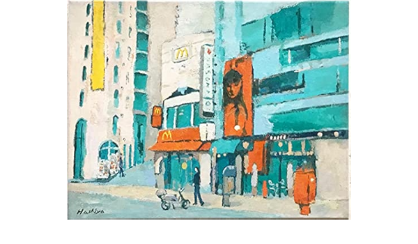 絵画 418 油絵/風景/街景/東京/渋谷/P10号