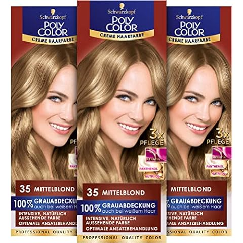Poly Color Creme Haarfarbe 35 Mittelblond Stufe 3 Coloration Cover