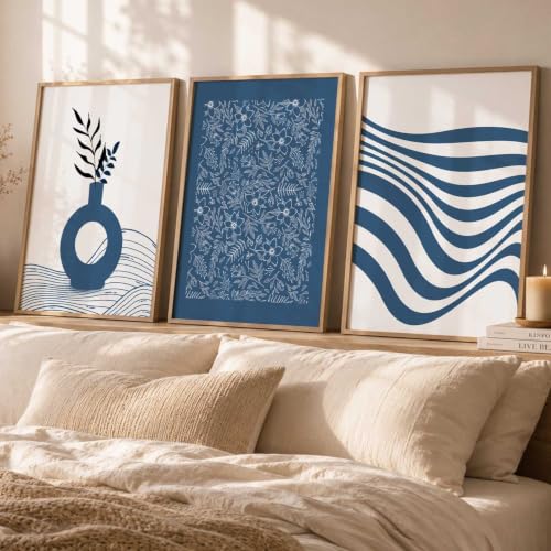 Image of HOTHOUSE Boho Painting Home Decorative Wall Art poster With Frame For Living Room Hotel Wall Decor Digital Reprint Set of 3 (19X25 inch)
