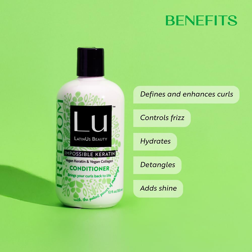 LATINUS Lu Beauty Freedom Conditioner Set for Defined Curls & Waves | Volumizing Formula for Flat Hair 2 Count (24 oz) - Image 2