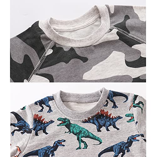Image of Toddler Boys Crewneck Sweatshirt, Cotton Long-Sleeve Pullover Cartoon Print