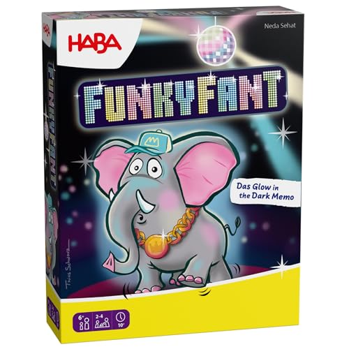 HABA Funkyfant Kinderspiel – Partyspiel für Kinder & Familien ab 6 Jahren – Schneller Spielspaß mit Tanzkarten – 2012220001