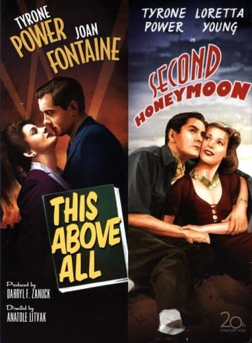 This Above All DVD (1942) Tyrone Power - Joan Fontaine / Second Honeymoon (1937) Tyrone Power Double Feature Movie