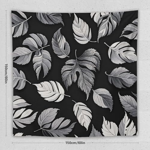 Tenture murale feuilles grises pour esthétique chambre moderne - 2