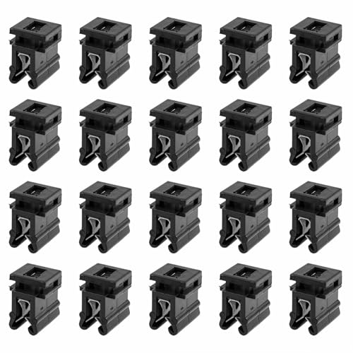 Black 16x14x10mm Cable Tie Mount Metal Cable Management Clips for Cable and Power Cord Management 20PCS miniatura 1