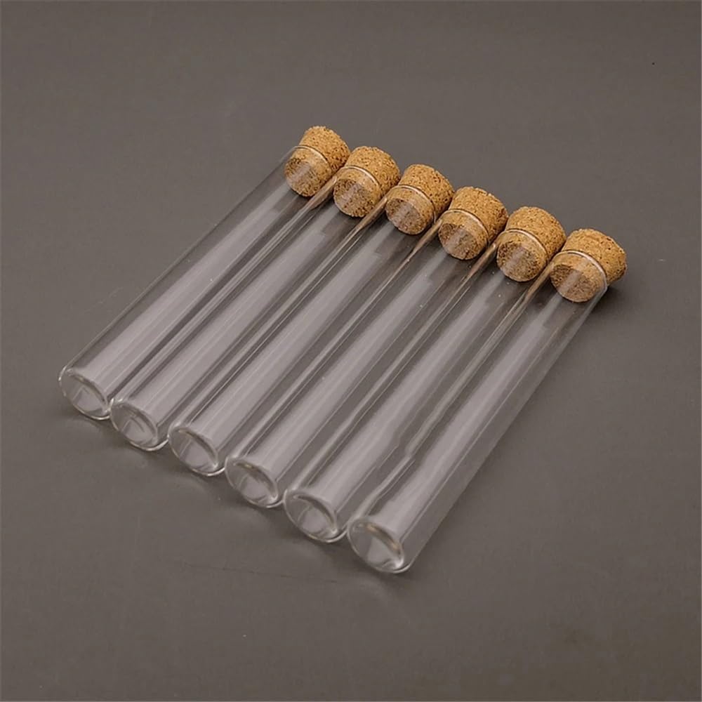 Laborausstattung und -bedarf 100 teile/los Labor 12x75mm Flachen Boden Reagenzglas Aus Glas Mit Korken for Experiment