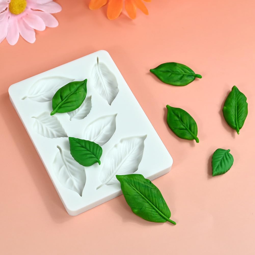 6 stampi in silicone per fondente a forma di fiori, decorazione 3D, per fondente, in silicone, per torte, fondenti, cioccolato, sapone, decorazioni per dessert, caramelle
