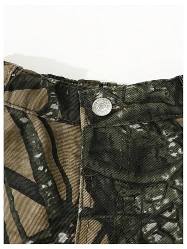 SOLY HUX Toddler Girl's Y2K Wide Leg Camo Pants Streetwear Cargo Jeans Casual Denim Pants3