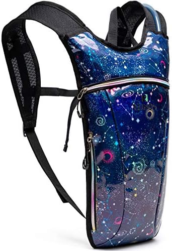 Hydration Backpack - Light Water Pack - 2L Water Bladder Included for Running, Hiking, Biking, Festivals, Raves