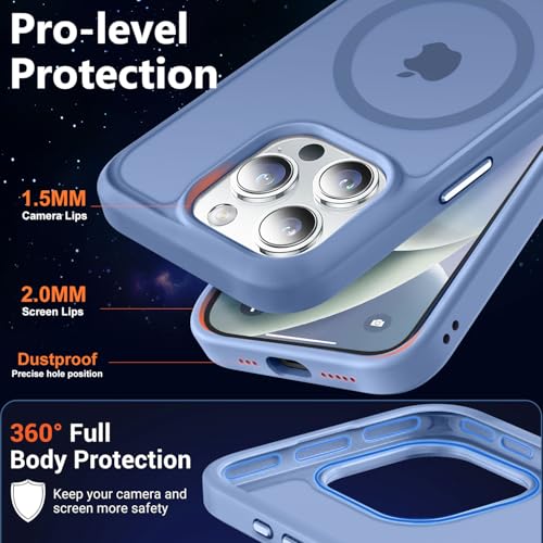Image of MOCCA Magnetic Shockproof for iPhone 14 Pro Case,Blue