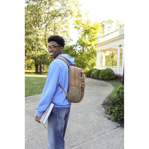 Image of High Sierra Everclass Backpack - Travel or Work Laptop Bookbag with 360 Reflectivity, Dual Water Bottle Pockets & Fits Laptops Up To 15.6 inch, One Size, EARTH TONE
