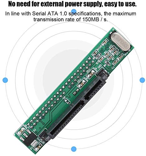 Multibao SATA Female to 44Pin 2.5 IDE Male HDD Adapter Converter Laptop PC Windows, Black - Image 3