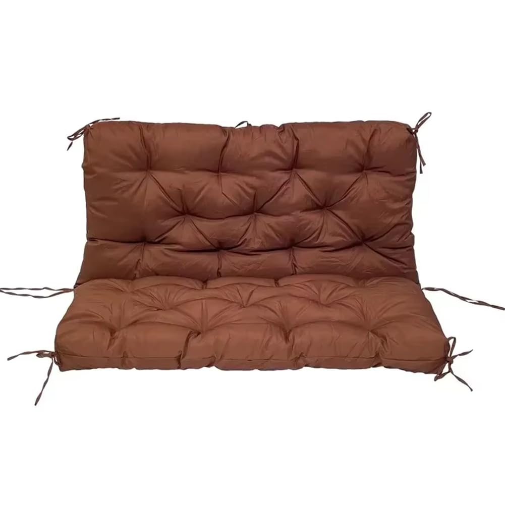 Coussin touffeté moderne pour banc de jardin intérieur extérieur marron