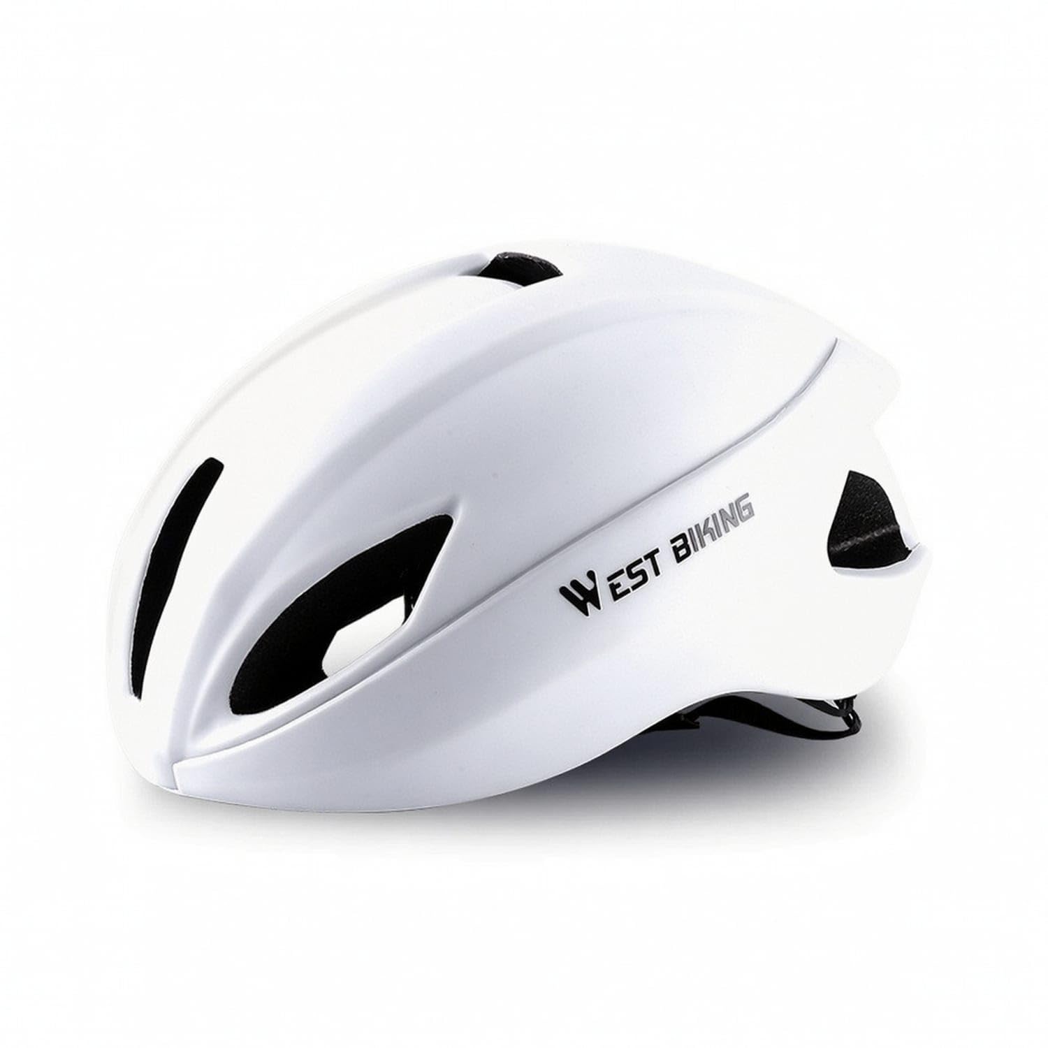 Adjustable Road Bike Helmet Streamlined Helmet with Straps Lightweight Breathable for Cyclists, Commuters, Commuting, Outdoor Sports, White-picture-11