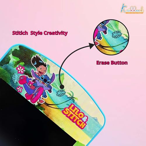 Image of Stitch LCD Writing Tablet 10.5 Inch Electronic Drawing Pad & Rewritable Doodle Board for Kids, Portable Toddler Travel Slate, Birthday Gift for Boys & Girls 3-9 Years (Stitch Blue Theme)