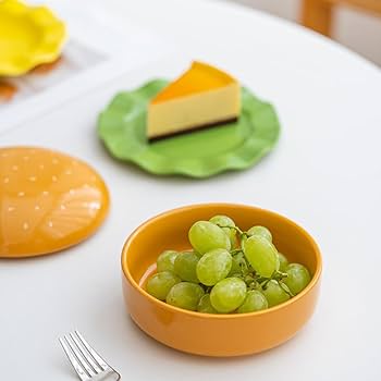 油彩『Burger Set』 Amazon.com | Ceramic Joe 6-layer Cheese Beef Burger Shaped