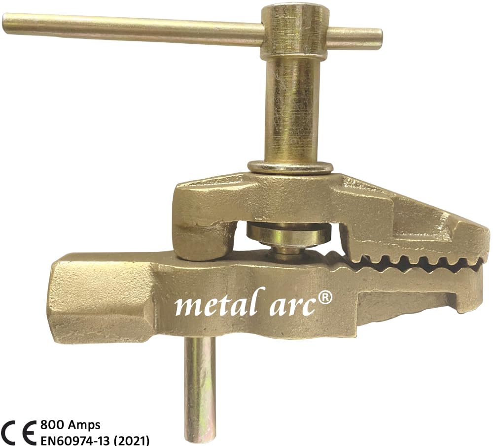 Metal Arc ISI Marked INDUSTRIAL Heavy Duty 600 Amps Clamp Down Crocodile Jaw Manual Welding Earth Clamp, ST1BB7B (Pack of 2) 2