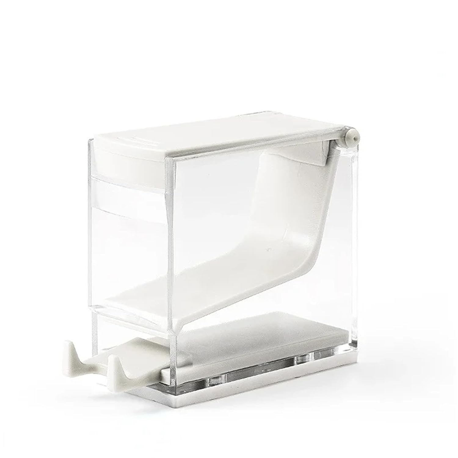 Cotton Roll Dispenser Hygienic Divider Dental Cotton Roll Dispenser Holder Press Type Box Hygienic Organizer Boxes Clinic Supplies(Bule)