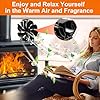 VODA Wood Stove Fan 8 Blades Heat Powered Fireplace Fans with Thermometer, Non Electric Thermal Fan for Wood Burning Stoves Log Burner Fan