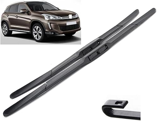 Limpiaparabrisas híbrido delantero compatible con Citroen C4 Aircross 2012-2017 parabrisas parabrisas ventana lluvia cepillos 24 + 21 pulgadas