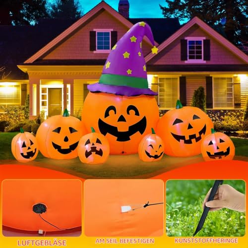 Kalolary Halloween Aufblasbarer Kürbis – Ansicht 6