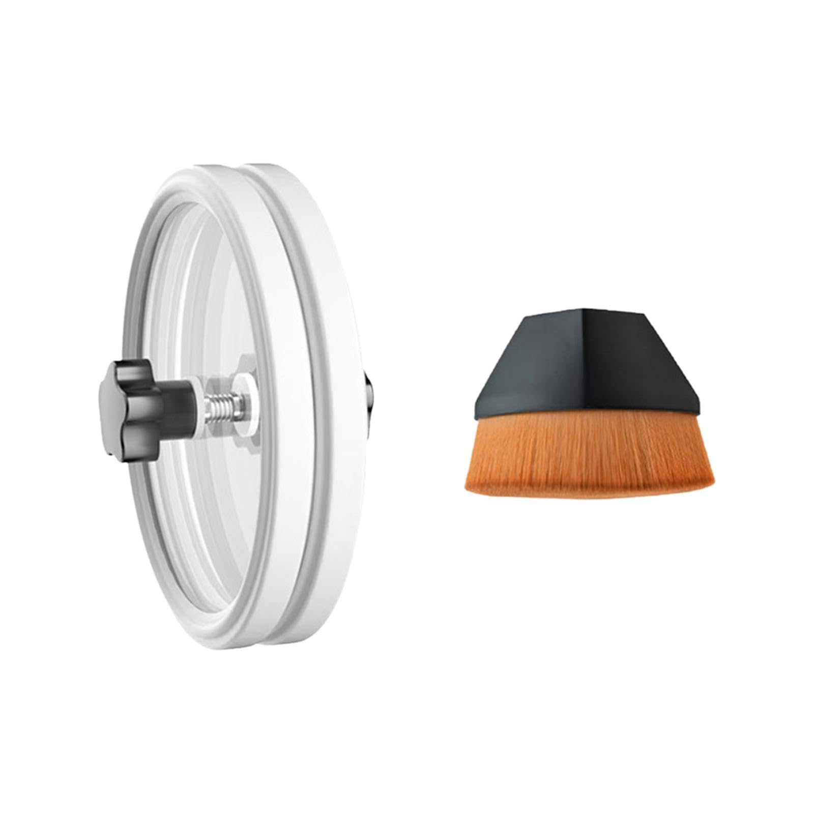 2 Piezas Record Cleaner Clamp Antideslizante con Etiqueta Impermeable y Clip de Protección Limpiador de Discos de Vinilo con Mango Industrial, Blanco