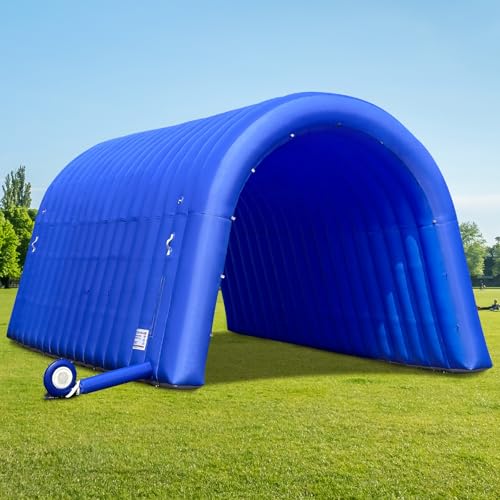 Image of OZIS 20x10x10Ft Large Inflatable Tunnel Sports Tunnel Entrance with Powerful Blower Inflatable Tunnel Tent for Business Advertising Event Exhibition Promotion,Street,Shop,Supermarket,School(Blue)