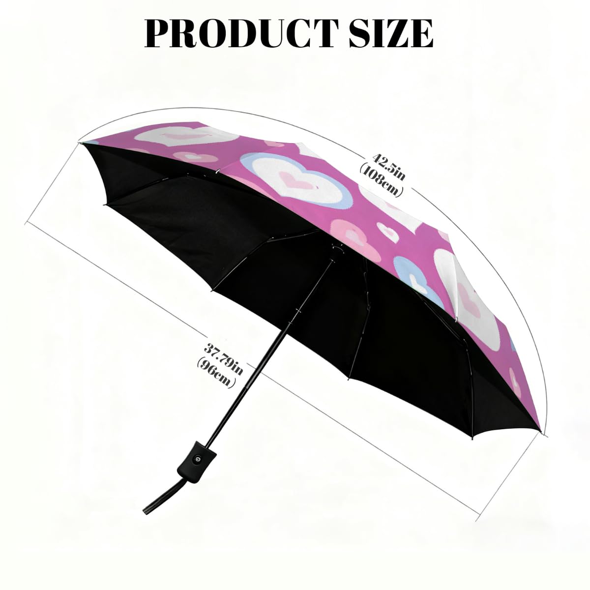 Paraguas compacto de viaje resistente al viento, plegable, para lluvia, apertura automática, protección contra rayos UV y agua