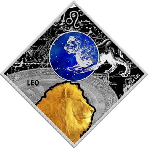 2018 DE Zodiac Signs Macedonia PowerCoin Leo Zodiac Signs Silver Coin 100 Denars North Macedonia