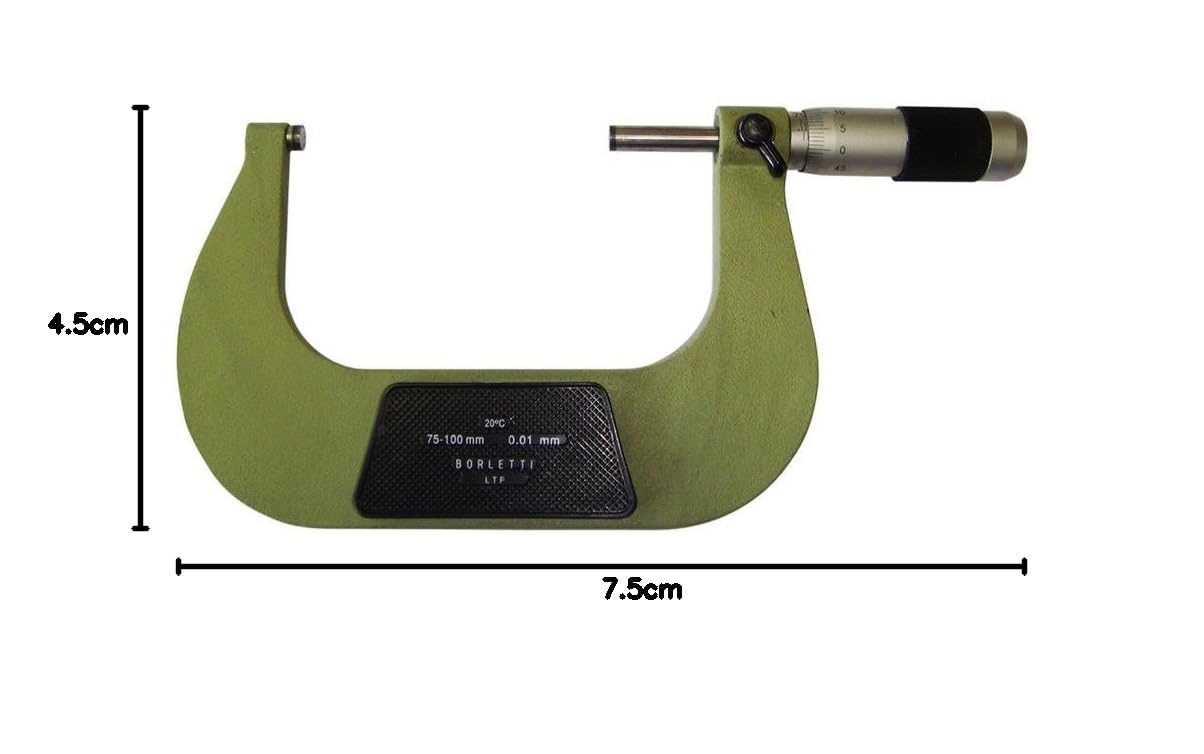 Image secondaire de Borletti meln/4 W – Micromètre Centesimale pour extérieur, Champ de mesure 75 – 100 mm