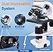 Microscope for Adults & Kids,40-2500X Binocular Microscope for School Lab & Home Schooling,with Mechanical Stages,Slides Set & Phone Holder