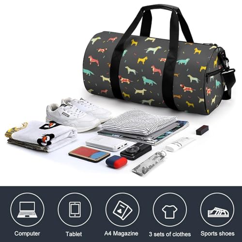 Sac de gym chien coloré résistant pour le camping