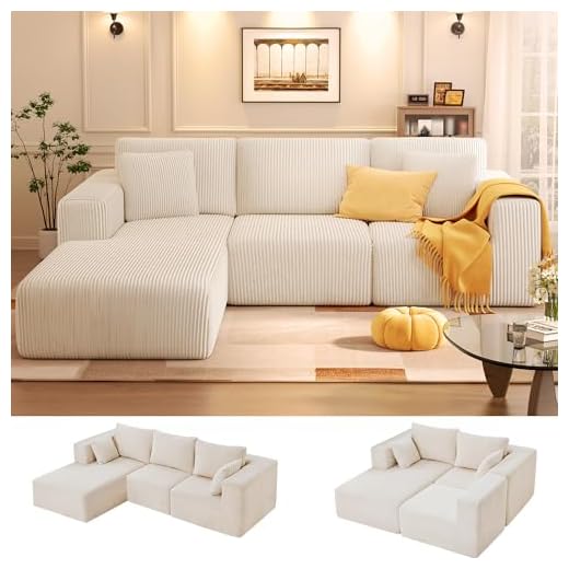 107'' Modular L-Shaped Sectional Sofa