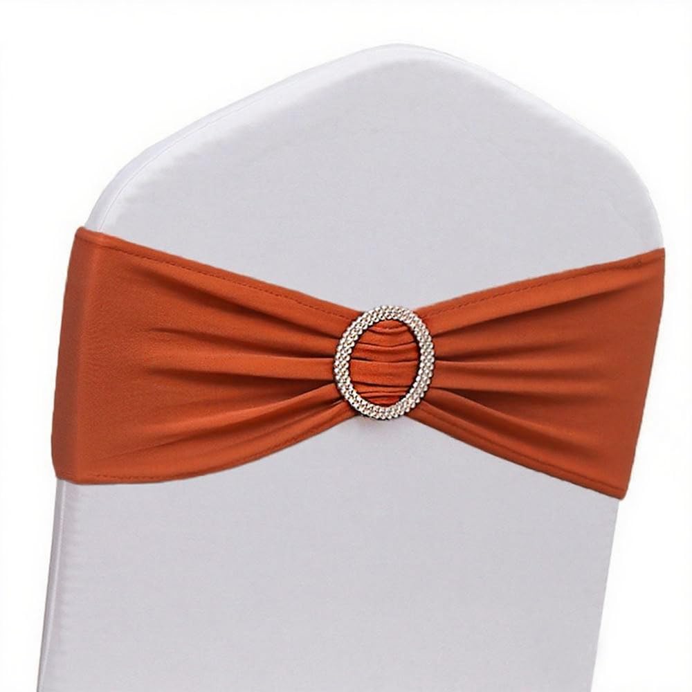 Noeuds de chaise élastiques terre cuite pour sublimer votre table de mariage bohème