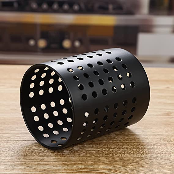 Image of finality Stainless Steel Multipurpose Cutlery, Pen and Spoon Holder - Pack of 4 (Black Color) in Size 7, 8, 9, and 10 cm - The Ultimate Solution for Demanding Home and Office Environments!