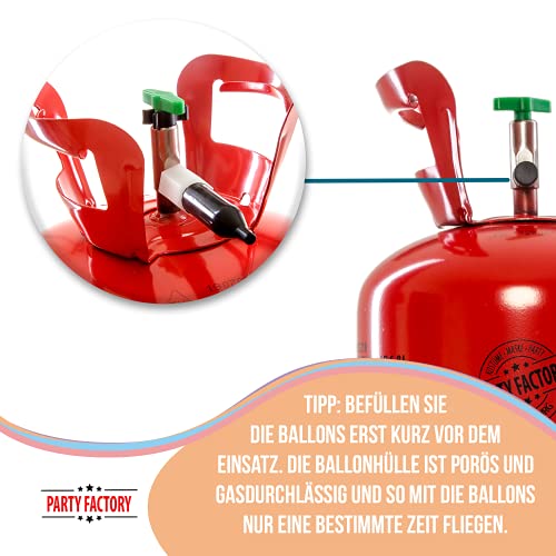 Ballongas Party Factory Helium für 30 Luftballons inklusive 30 Ballons