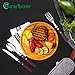 PREMIUM QUALITY Stainless Steel travel utensils Set with case, Healthy & Eco-Friendly 3pc Full Size Fork, Spoon, Portable, reusable utensils with case