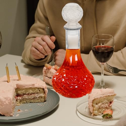 Botella de Whisky transparente de 500ml con diseño artístico 6