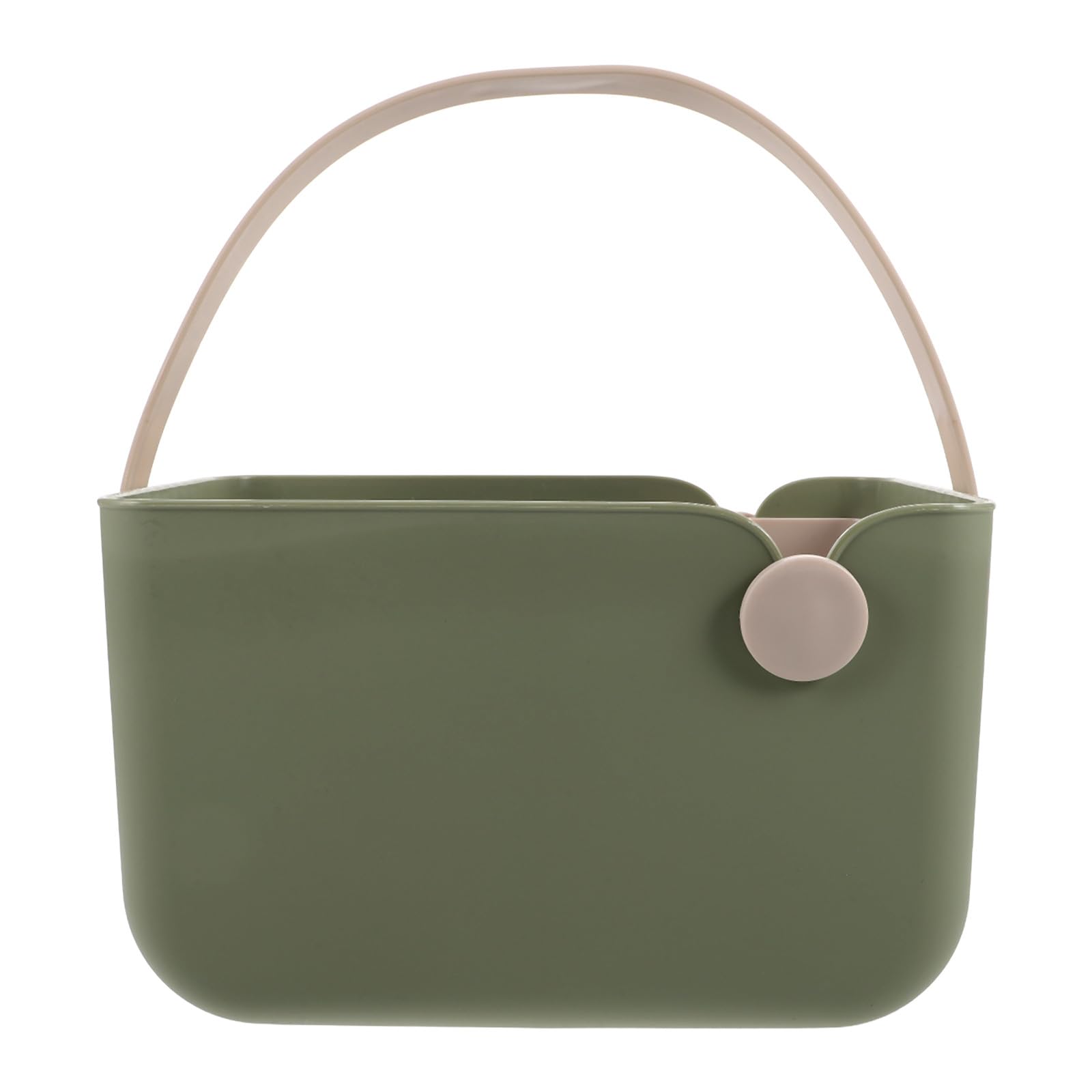 Panier de rangement de toilette vert compact idéal pour organiser vos voyages