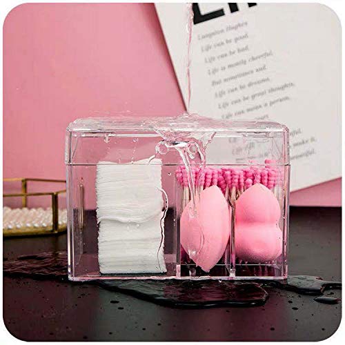 YISHI Clear Qtip Holder Acrylic Desktop Shelving Flap Makeup Sponges Storage Organizer Box for Bathroom with Lid Dust-Proof Cotton Swab Box YISHI Clear Qtip Holder Acrylic Desktop Shelving Flap Makeup Sponges Storage Organizer Box for Bathroom with Lid Dust-Proof Cotton Swab Box