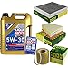 Produktbild QR-PARTS 69370643 Filter Set Inspektionspaket 5 Liter Liqui Moly Motoröl Longlife III 5W-30 MANN-FILTER Innenraumfilter Luftfilter Ölfilter