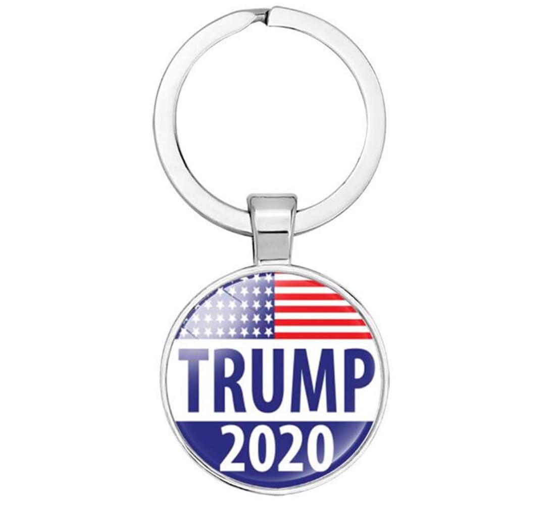 shilipu Trump 2020 Keychain USA Flag 3D Print Keyring President Trump American Flag Keyholder Jewrlry Keyring For Women Men Support Trump